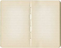 an open notebook with lined paper on top