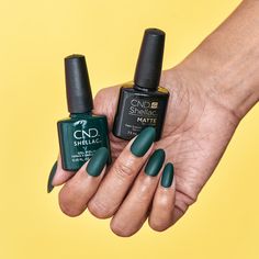 Cnd Shellac Aura, Shellac Manicure, Green Polish, Green Nail Polish, Gel Nail Colors