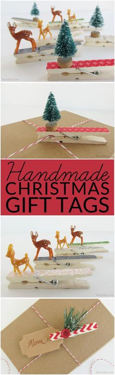 christmas gift tags made out of paper and string