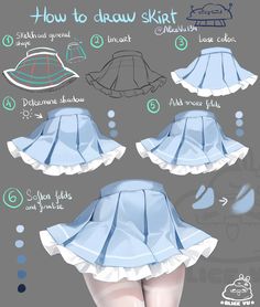 the instructions for how to make a skirt