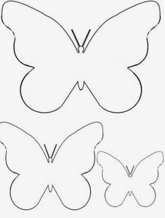 three butterflies cut out to look like they're ready for the next painting project