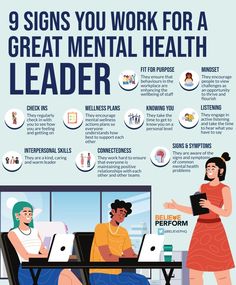 the 9 signs you work for a great mental health leader [ infographical ]