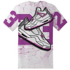 PRODUCT DESCRIPTION: - Made to match ' AJ 4 GS Hyper Violet ' - Tailored for Fashion Pioneers: Dive into a realm where every garment is a masterpiece of meticulous design, crafted to embrace you in style and sophistication. From vibrant hoodies to shirts boasting designs that captivate, our pieces are more than just clothing—they're statements of individuality. - Materials: 100% polyester fabric for unparalleled comfort and durability. - Color: The colors and saturation can be displayed differently in each device/ computers/ tablet screens and phones. Under the light effect, the item color may also not precisely resemble that in pictures. READING THE SIZING CHART: Unisex style: Shirts for men, women. Please carefully check the size chart before making the purchase. CARE FOR YOUR TEES: Get Under The Lights, Unisex Style, Sizing Chart, Unisex Fashion, Orchids, Knitted Fabric, Polyester Fabric, Violet, Size Chart