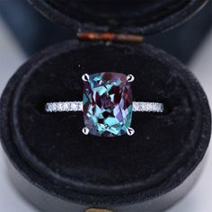 clio-https://clio.giliarto.com/ring/1/527B White Gold Engagement Rings Vintage, Ring Cushion, Engagement Rings Cushion, Alexandrite Engagement Ring, Alexandrite Ring, Cushion Ring, White Gold Engagement Ring, Ring Ideas, For Your Love