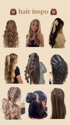 Hairstyles To Recreate, Stuff To Do With Your Hair, Cute Hairstyles For Photo Day, Country Club Hairstyles Spirit Week, Cute Hairstyles For All Hair Types, Half Up Half Down Hair Summer, Acl Hairstyles, Hairstyles For People Who Can't Do Hair, Hair Ideas For Eras Tour