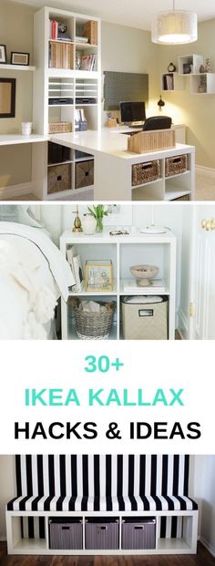 ikea kallax hacks and ideas for small spaces in the home or office