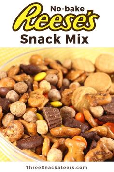 no bake snacks snack mix in a bowl