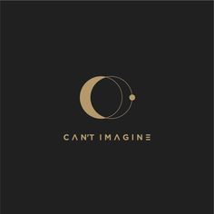 the logo for can't imagine is shown in black and gold, on a dark background