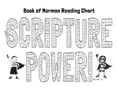 the book of mormon reading chart for children to use in their homes and school library