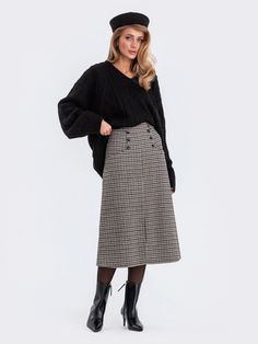 Introducing our exquisite long woolen warm pencil skirt for women! This elegant and cozy skirt is the perfect addition to your winter wardrobe. Crafted with care using high-quality woolen fabric, it offers optimum warmth without compromising on style. The flattering pencil silhouette accentuates your curves beautifully, while the long length adds a touch of sophistication to any outfit. Whether you're headed to a formal event or a casual gathering, this skirt effortlessly combines comfort and chic. Embrace the season in style and make a statement with our long woolen warm pencil skirt for women. Fabric: 35% wool, 35% viscose, 30% polyester  Skirts length  75 cm         chest     waist      hip XS:    84cm  64cm  88cm              (33")   (25")  (34.6") S:        88cm 68cm 92cm           (3 Chic Long Skirt Bottoms For Winter, Winter Workwear Skirt, Winter Workwear Pleated Skirt, Fall Workwear Skirt, Wool Midi Skirt For Workwear, Chic Long Pencil Skirt For Fall, Fall Midi Pencil Skirt, Chic Winter Midi Skirt, Elegant Flared Skirt Bottoms For Winter