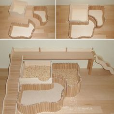 this is an image of some kind of table made out of cardboard