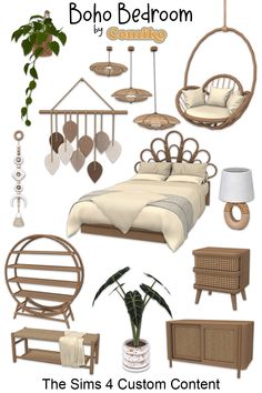 the sims 4 custom content for boho bedroom