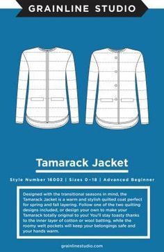 the front and back of a cardigan jacket sewing pattern, with instructions on how to sew it