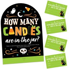 halloween candy bar wrappers with the words how many candles are in the jar?