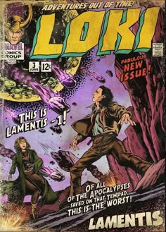 an image of a comic book cover with the title'loki, this is lamenti