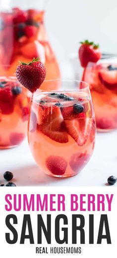 the recipe for this summer berry sangria is easy to make and tastes just as good as it looks