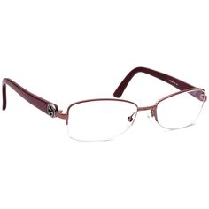 Condition: Pre-Owned: In Excellent Condition.  . Brand: Gucci . Model: GG 2906 I8A . Color: Bordeaux Pearl . Material: Metal & Plastic . Shape: Half Rim. Hinge: Standard Non-Spring/Flex. Made in: Italy. Lenses: This frame has prescription lenses. You will need to visit your optometrist to get it fitted with your own prescription or with lenses free from prescription. . Note: Does NOT come with case and/or accessories however the item will be shipped in sturdy packaging. . Size: Lens Width: 51 mm Bridge Size: 17 mm Lens Vertical: 32 mm Temple Length: 135 mm Overall Width: 129 mm Frame Vertical: 33 mm  . Gucci Model, Eye Wear Glasses, Eyeglasses For Women, Prescription Lenses, Eyewear Sunglasses, Sunglasses Accessories, Lenses, Bathing Beauties, Electronic Accessories