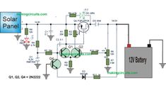 an electronic device that is connected to a solar panel, with the diagram below it