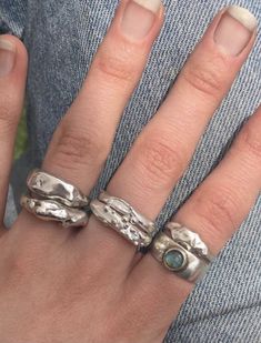 Rings Silver Chunky, Chucky Jewellery, Funky Silver Earrings, Silver Ring Chunky, Silver Ring Stack Chunky, Vintage Jewelry Silver, Chunky Silver Jewelry, Chunky Jewelry Silver