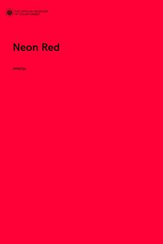 the cover of neon red is shown on a pink background with black text that reads neon red