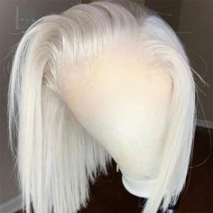 PRICES MAY VARY. 💖Material: 13x4 and 13x6 Silky Straight Platinum Blonde Lace Front Wig Pre Plucked and Slightly Bleached Knots. 100% Brazilian Human Hair, Collect from young girl donors, No shedding and tangle free. 💖Wig Cap: Medium Cap Size (Circumference:22.5inches),Can be adjusted with 2 straps and 4 combs. Elastic Cap. Usually, almost Suitable for all people. 💖About the Lace: HD Lace, similar to transparent lace front wigs, Lace melting skin well. 13x6 HD Transparent Lace, Deep Parting S Ash Blonde Bob, Blonde Balayage Highlights, Color Rubio, White Blonde Hair, Blond Balayage, Bob Lace Front Wigs, Short Straight Hair, White Blonde