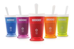 six different colored cups with straws in them