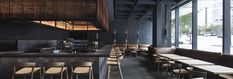 NOX Restaurant | Leckie Studio Architecture + Design | Media - Photos and Videos | Archello Modern Restaurant Design, Industrial Cafe, Industrial Restaurant, Sauna Design, Grill Restaurant, Modern Restaurant