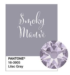 the pantonee lila gray color is shown with an image of smokey mauve