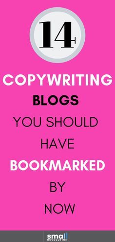 a pink background with the words copy writing blogs you should have bookmarked by now