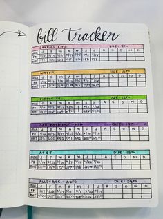 Bullet Journal Lists, Bullet Journal Work, Bullet Journal Key, Bullet Journal Ideas Templates, Bullet Journal Mood Tracker Ideas, Bullet Journal Paper, Journal Lists, Bulletin Journal Ideas, Bill Tracker