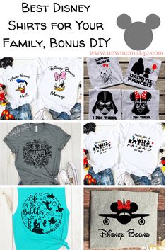 Best Disney Shirts for Your Family, Bonus DIY shirts. These shirts are perfect for a trip to Disney World, Disneyland, or a Disney Cruise. Matchin shirts for kids, couples, friends, and families. #disney #disneyshirts Cute Disney Sayings For Shirts, Disney World Tshirts Families, Iron On Disney Shirts Diy, Diy Disney World Shirts, Easy Diy Disney Shirts, First Disney Trip Shirt Families, Disneyworld Family Shirts Ideas, Disney T Shirts Family Ideas, Disney Family Vacation Shirts 2024