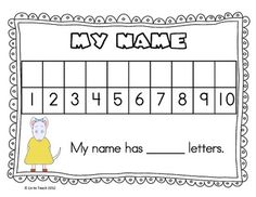 a printable worksheet for kids to practice numbers and write the number names