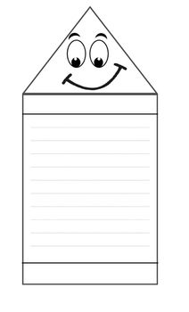 an envelope with a smiley face drawn on the front and side, in black and white