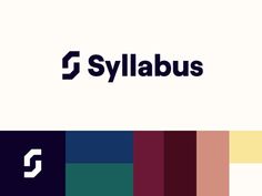 the logo for syllabus is shown in black and white, with different colors