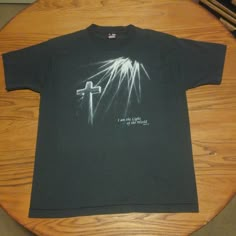 Vintage, Single Stitch, Made In Usa, Original 80s T-Shirt Graphics Look Incredible One Of The Finest Looking Tees I've Seen, Out Of Millions Of Shirts! Truly Amazing Piece Christian Cross Crucifix John 8:12 Good Condition, Some Wear, 8+/10, See Photos Jesus Christ I Am The Light Of The World See Measurements If Needed Fruit Of The Loom Old School Tag, Made In Usa, Single Stitch, True Grail Proceeds Of This Sale Will Go Towards Saving The Planet Through Upcycling #Upcycle #Spread #Love Bible Quote Quotation Biblical Offers Welcome - Will Accept Or Counter Fast Shipping 4.9 Simple Christian Designs, Vintage Christian Shirts, I Am Light, I Am The Light, John 8 12, John 8, Love Bible, Saving The Planet, Christian Tshirt