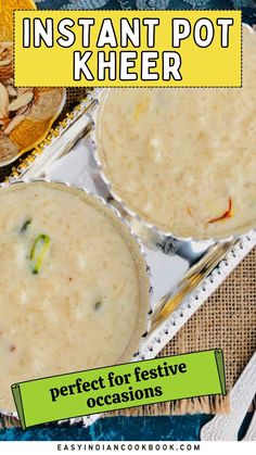 This Instant Pot Kheer is a must-try for Indian festival food lovers. Made with just three main ingredients and less than 5 minutes of hands-on time, this dessert is ready in 20 minutes. Perfect for adding a touch of sweetness to any celebration! Check out this Indian festival food now! Festival Food, Milk And Sugar, Joyous Celebration, Indian Festival, Rice Milk, Rice Pudding, Indian Festivals, Food Festival, Relish