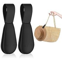 two women's handbags, one with a straw hat and the other with a straw bag