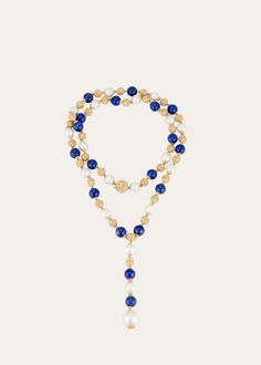 Get free shipping on Buccellati One-of-a-Kind Ombelicali 18K Gold, Pearl and Lapis Necklace at Bergdorf Goodman. Shop the latest luxury fashions from top designers. Art Deco Jewelry Necklace, Buccellati Necklace, Buccellati Jewelry, Gold Diamond Heart Necklace, Ancient Jewels, Lapis Necklace, Pearl Necklace Designs, Luxe Jewelry, Heart Necklace Diamond