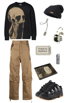 Ftm Grunge Aesthetic, Male Outfit Board, Apocalypse Outfit Male, Grunge Clothes Men, Grunge Inspired Outfits, Masc Outfits, Y2k Clothes, Y2k Outfits