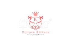 the logo for couture kittens with a lion's head and crown