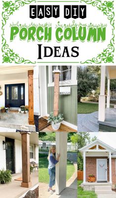 an easy diy porch column idea is perfect for the front yard and patio area