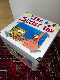 an open box with the simpsons character on it