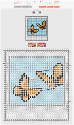 an image of a cross stitch pattern with birds flying over the water and on top of it