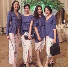 Kutu Baru Modern, Bridesmaid Kebaya, Mode Batik, Batik Skirt, Mode Ulzzang