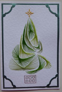 a card with a christmas tree on it