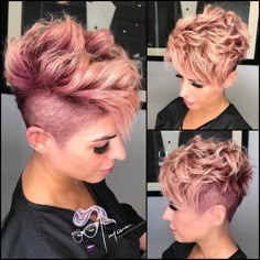 Womens Haircut Ideas, Pixie Hair Color, Short Pixie Hairstyles, Hairstyles Pixie, Hair Colorful, Short Hairdos, Hair 2018, Short Pixie Haircuts