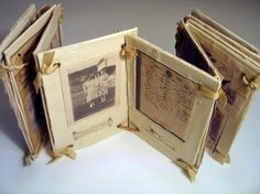 an old book opened to show the pages