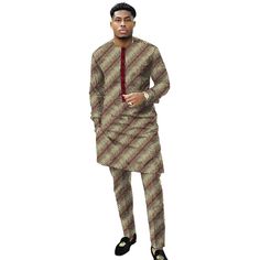 Nigerian Print Men Clothes Set Dashiki Shirts With Trousers Male Pant Suits Traditional Style African Pattern Wedding Wear - Bekro's ART Pattern Outfits, African Pattern, Wedding Wear, Shirt Pattern, African Print, Traditional Style, Mens Pants