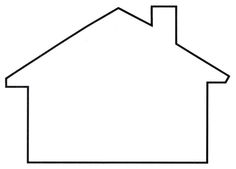 the outline of a house on a white background