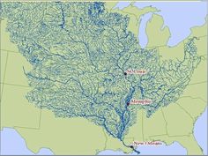 a map of the united states showing rivers